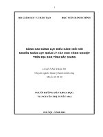 Nâng cao năng lực điều hành đối với nguồn nhân lực quản lý các khu công nghiệp trên địa bàn tỉnh bắc giang_luận văn thạc sĩ