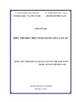 chuyên đề điều trị điếc đột ngột bằng oxy cao áp