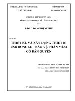 thiết kế xây dựng thiết bị usb dongle - bảo vệ phần mềm có bản quyền