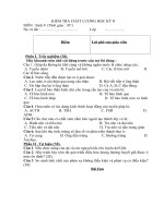 kiểm tra một tiết môn sinh 8