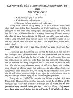 Bài pháy biểu của GV nhân lễ khai giang 2013-2014