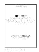 đề xuất giải pháp đẩy mạnh phân cấp quản lý nhà nước giữa trung ương và địa phương ở việt nam trong thời gian tới_2