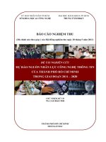 dự báo nguồn nhân lực công nghệ thông tin của thành phố hồ chí minh trong giai đoạn 2011 - 2020