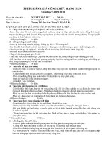 phiếu đánh giá công chức