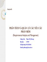 Tổng quan về phân tích và quản lý yêu cầu phần mềm