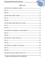 Phân loại các dạng BT trong đề thi ĐH các năm