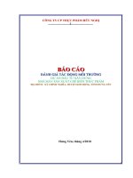 BÁO CÁO ĐÁNH GIÁ TÁC ĐỘNG MÔI TRƯỜNG DỰ ÁN ĐẦU TƯ XÂY DỰNG  NHÀ MÁY SẢN XUẤT CHẾ BIẾN THỰC PHẨM
