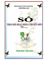 Sổ theo doi tổ chuyên môn