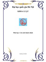 các cuộc cải cách hành chính trên thế giới và kinh nghiệm áp dụng cho nước ta