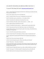 Câu hỏi luyện thi Đường lên đỉnh Olympia 14