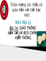 giao thong van tai va buu chinh vien thong