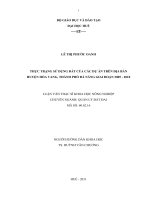 Thực trạng sử dụng đất của các dự án trên địa bàn huyện hòa vang, thành phố đà nẵng (luận văn thạc sỹ nông nghiệp xuất sắc)