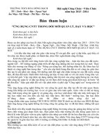 BẢN THAM LUẬN ĐẠI HỘI KẾ HOẠCH  ỨNG DỤNG CNTT TRONG ĐỔI MỚI QUẢN LÝ, DẠY VÀ HỌC