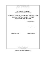 Nghiên cứu ứng dụng chương trình dạy bơi ban đầu cho học sinh 7-8 tuổi ở TP.HCM