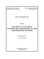 xây dựng và ứng dụng cơ sở dữ liệu cho ngành cá cảnh tp.hcm