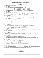 Đề kiểm tra phần số học 6