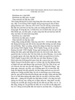 Bài phát biểu của hs THCS Nghĩa Trung ngày khai giảng