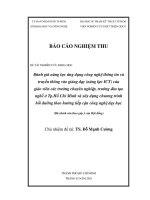 Đánh giá năng lực ứng dụng công nghệ thông tin và truyền thông vào giảng dạy của giáo viên các trường  ở TP.HCM và xây dựng chương trình bồi dưỡng giáo viên theo hướng tiếp cận công nghệ dạy