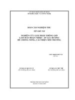nghiên cứu giải pháp thông gió làm mát đoạn nhiệt áp lực dương để chống nóng, cải thiện môi trường