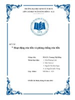 tiểu luận môn ngân hàng quốc tế hoạt động rửa tiền và phòng chống rửa tiền