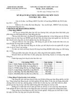 KẾ HOẠCH HOẠT ĐỘNG HĐBM TOÁN NĂM HỌC 2013 – 2014