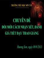 Chuyên đề : Nâng cao chất lượng sinh hoạt tổ chuyên môn