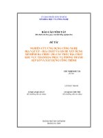 nghiên cứu ứng dụng các công nghệ địa vật lý - địa chất và gis để xây dựng mô hình ba chiều (3d) cấu trúc địa chất khu vực thanh đa phục vụ phòng tránh sụp lở và xây dựng công trình