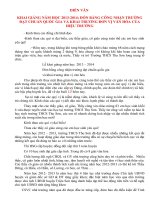 Diễn văn khai giảng năm học 2013-2014