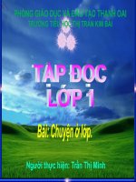 Tập đọc - Chuyện ở lớp