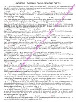 đại cương kim loại trong đề thi thử 3013