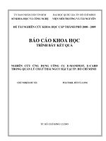 nghiên cứu ứng dụng công cụ e-manifest, e-card trong quản lý chất thải nguy hại tại tp. hcm