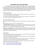 Lấy trộm 500% giá trị thẻ nạp Viettel - Có gan làm giàu