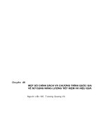 chuyên đề một số chính sách và chương trình quốc gia về sử dụng năng lượng tiết kiệm và hiệu quả