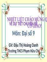 Tiết 8 Đại 9: Biến đổi đơn giản biểu thức có ...