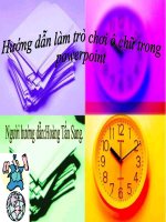 Hướng dẫn làm trò chơi ô chữ trong power point