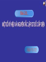 Bài 25 Một số ký hiệu và nguyên tăc lập sơ đồ cấp điện
