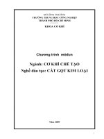 nghiên cứu phát triển nguồn nhân lực nghề ngành cơ khí cơ điện tử - nghề đào tạo cắt gọt kim loại