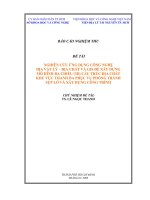báo cáo nghiên cứu ứng dụng các công nghệ địa vật lý - địa chất và gis để xây dựng mô hình ba chiều (3d) cấu trúc địa chất khu vực thanh đa phục vụ phòng tránh sụp lở và xây dựng công trình
