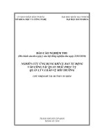 Nghiên cứu ứng dụng khí cụ bay tự động vào công tác quan trắc phục vụ quản lý môi trường