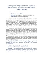 phát động phong trào tháng khuyến học , tháng an toàn giao thông năm 2013 - 2014