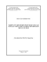 nghiên cứu một số biện pháp nhằm nâng cao năng lực tâm lý cho vận động viên bóng bàn trẻ của tp.hcm