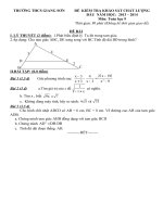 KHẢO SÁT TOÁN 9 NĂM HỌC 2013 -2014 CÓ ĐÁP ÁN