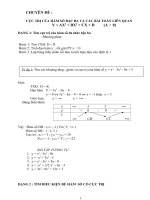 Chuyên Đề:Bài toán phụ của hàm bậc ba