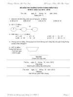 Đề kiểm tra tháng 10