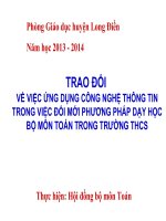 Chuyên đề Đổi mới phương pháp dạy học Toán