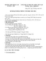 kế hoạch tổ sinh thể