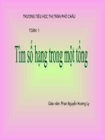 tìm số hạng trong 1 tổng