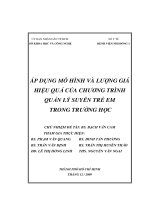 áp dụng mô hình và lượng giá hiệu quả của chương trình quản lý suyễn trẻ em trong trường học