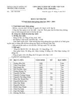 Báo Cáo Nhanh Khai Giảng Năm Học Mới