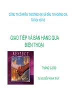 Giao tiếp bán hàng qua điện thoại